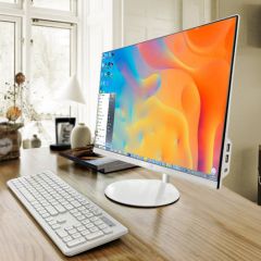 全新超薄办公一体机电脑高端四核i3i5i7家用网吧吃鸡游戏型独显台式主机19-27英寸